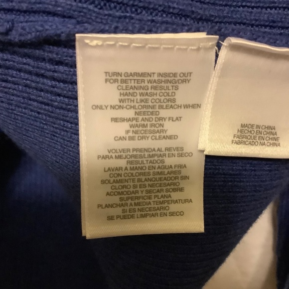 NWT ANNE KLEIN Royal Blue Knit Sweater - Picture 4 of 6